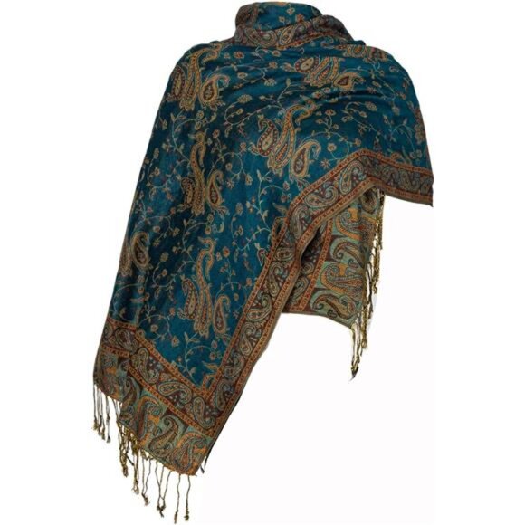 Shawls Wraps Rave Scarf for Women Dark Teal - Picture 2 of 7